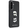 Etui Karl Lagerfeld w/ Karl&Choupette Heads Pins&Logo na Samsung Galaxy A37 5G - czarne