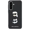 Etui Karl Lagerfeld w/ Karl&Choupette Heads Pins&Logo na Samsung Galaxy A57 5G - czarne