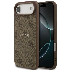 Etui Guess 4G Ring Classic Logo MagSafe na iPhone 17 Air - brązowe