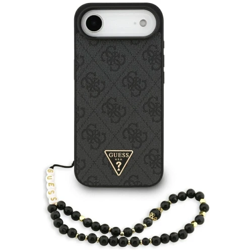 Etui Guess 4G Strap Triangle Logo MagSafe na iPhone 17 Air - czarne