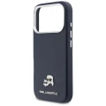 Etui Karl Lagerfeld Karl & Choupette Head Pins Saffiano MagSafe na iPhone 17 Pro Max - niebieskie