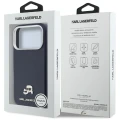 Etui Karl Lagerfeld Karl & Choupette Head Pins Saffiano MagSafe na iPhone 17 Pro Max - niebieskie