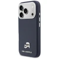 Etui Karl Lagerfeld Karl & Choupette Head Pins Saffiano MagSafe na iPhone 17 Pro - niebieskie