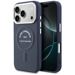 Etui Karl Lagerfeld Karl RSG Logo MagSafe na iPhone 17 Pro - niebieskie