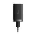 Szybka ładowarka sieciowa GaN 2xUSB C 1xUSB 65W Baseus GaN5 Pro + kabel USB C - USB C 100W - czarna