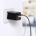Szybka ładowarka sieciowa GaN 2xUSB C 1xUSB 65W Baseus GaN5 Pro + kabel USB C - USB C 100W - czarna