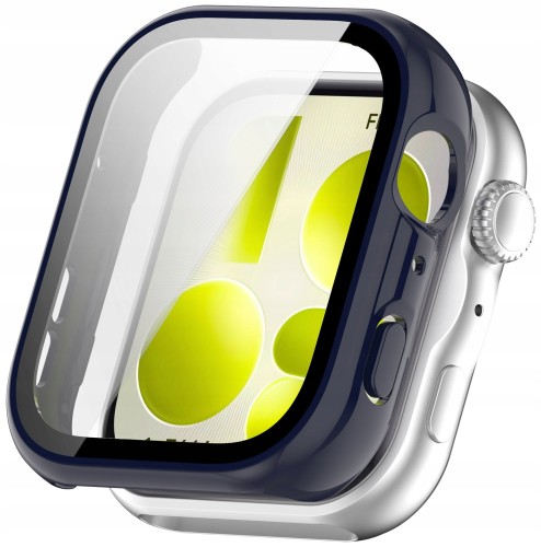 Etui ochronne + SZKŁO HARTOWANE 2w1 do Huawei Watch Fit 5 | Granatowy