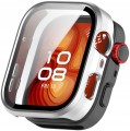 Etui ochronne + SZKŁO HARTOWANE 2w1 do Huawei Watch Fit 5 Pro | Srebrny Mat