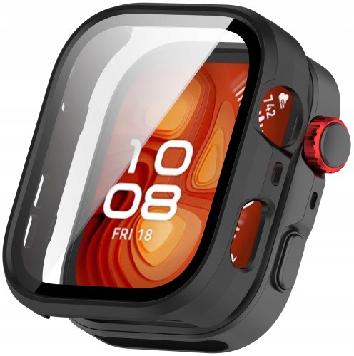 Etui ochronne + SZKŁO HARTOWANE 2w1 do Huawei Watch Fit 5 Pro | Czarny Mat