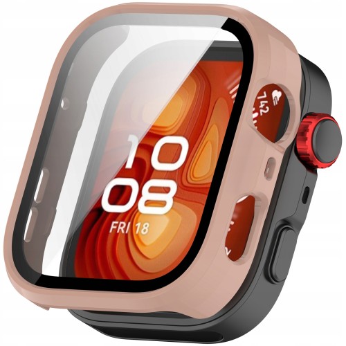 Etui ochronne + SZKŁO HARTOWANE 2w1 do Huawei Watch Fit 5 Pro | Różowy