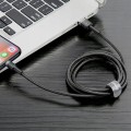Kabel Baseus Cafule USB-A / Lightning 2.4A QC 3.0 1m - Czarno-szary
