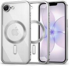 Etui do iPhone 16e / 17e, ELITE FRAME CASE, Ochrona Aparatu, do MagSafe | Srebrny