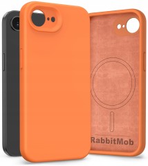 Etui RabbitMob do iPhone 16e / 17e, Silikonowe PREMIUM, Case, do MagSafe | Pomarańczowy