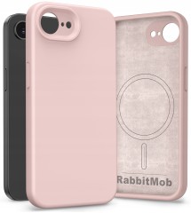 Etui RabbitMob do iPhone 16e / 17e, Silikonowe PREMIUM, Case, do MagSafe | Różowy