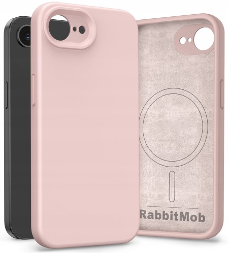 Etui RabbitMob do iPhone 16e / 17e, Silikonowe PREMIUM, Case, do MagSafe | Różowy