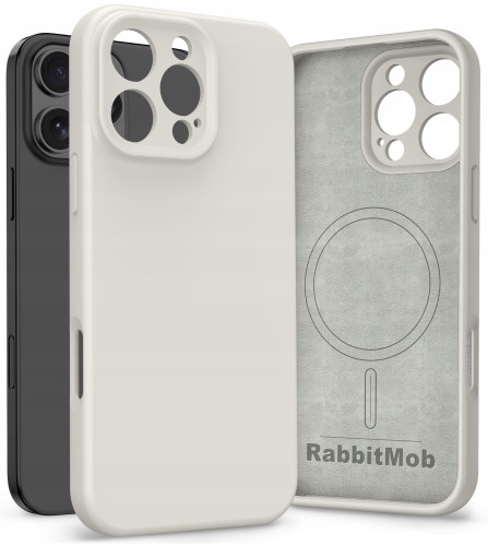 Etui RabbitMob do iPhone 16 Pro Max, Silikonowe PREMIUM, Case, do MagSafe | Beżowy