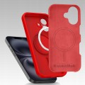 Etui RabbitMob do iPhone 16, Silikonowe PREMIUM, Case, Smukłe, do MagSafe | Czerwony