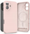 Etui RabbitMob do iPhone 16, Silikonowe PREMIUM, Case, Smukłe, do MagSafe | Różowy