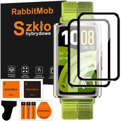 2x Szkło Hybrydowe 3D RabbitMob do Huawei Band 11 Pro + Zestaw do Montażu