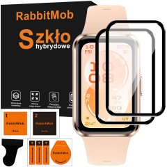 2x Szkło Hybrydowe 3D RabbitMob ochronne do Huawei Band 11 + Zestaw do Montażu