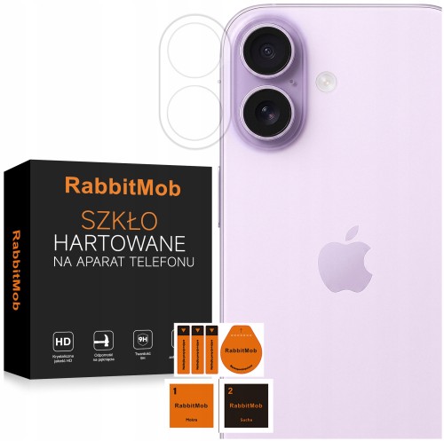 Szkło Hartowane 3D RabbitMob na Aparat Obiektyw do Apple iPhone 17