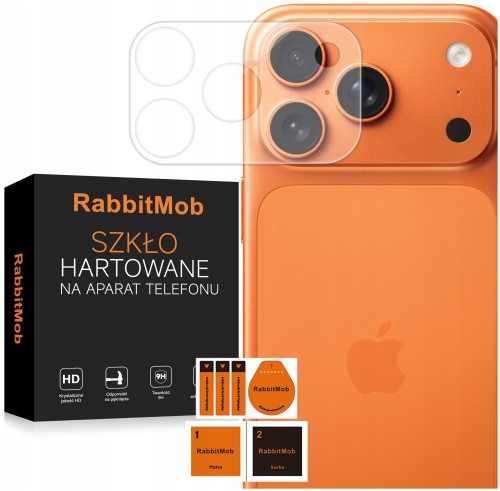 Szkło Hartowane 3D RabbitMob na Aparat Obiektyw do Apple iPhone 17 Pro