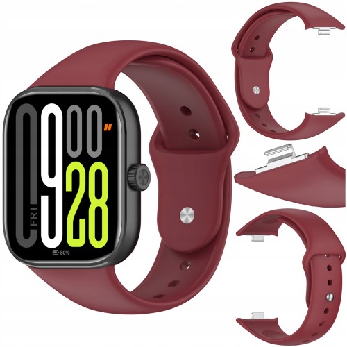 Pasek RabbitMob do Xiaomi Redmi Watch 6/5/4, Smart Band 10 Pro/9 Pro/8 Pro | Bordowy