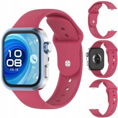 Pasek RabbitMob do Huawei Watch Fit 3/4/4 Pro/5/5 Pro, Miękki | Bordowy