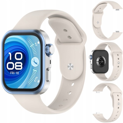 Pasek RabbitMob do Huawei Watch Fit 3/4/4 Pro/5/5 Pro, Miękki | Beżowy