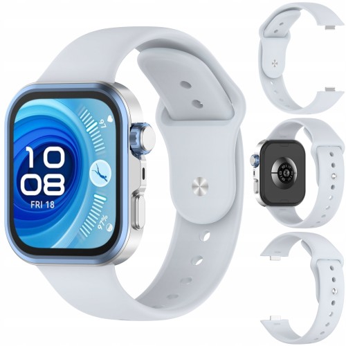 Pasek RabbitMob do Huawei Watch Fit 3/4/4 Pro/5/5 Pro, Miękki | Jasnoszary