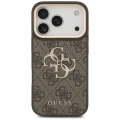 Etui Guess 4G Big 4G Classic Logo Big Strap Metal Buttons na iPhone 17 Pro - brązowe