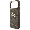 Etui Guess 4G Big 4G Classic Logo Big Strap Metal Buttons na iPhone 17 Pro Max - brązowe