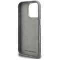 Etui Karl Lagerfeld FW Grained Karl & Choupette Heads Pins na iPhone 16 Pro - szare