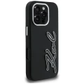 Etui Karl Lagerfeld FW Grained Signature Logo na iPhone 16 Pro - czarne