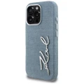 Etui Karl Lagerfeld FW Jeans Signature Logo na iPhone 16 Pro - niebieskie