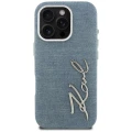 Etui Karl Lagerfeld FW Jeans Signature Logo na iPhone 16 Pro - niebieskie