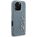 Etui Karl Lagerfeld FW Jeans Signature Logo na iPhone 16 Pro - niebieskie