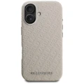 Etui Karl Lagerfeld FW Stamped Karl MagSafe na iPhone 16 - beżowe