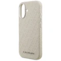 Etui Karl Lagerfeld FW Stamped Karl MagSafe na iPhone 16 - beżowe