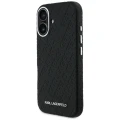 Etui Karl Lagerfeld FW Stamped Karl MagSafe na iPhone 16 - czarne