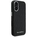 Etui Karl Lagerfeld FW Stamped Karl MagSafe na iPhone 16 - czarne