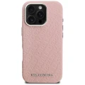 Etui Karl Lagerfeld FW Stamped Karl MagSafe na iPhone 16 Pro - różowe