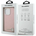 Etui Karl Lagerfeld FW Stamped Karl MagSafe na iPhone 16 Pro - różowe
