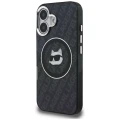 Etui Karl Lagerfeld IML Choupette Head Logo MagSafe na iPhone 16 - czarne