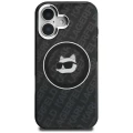 Etui Karl Lagerfeld IML Choupette Head Logo MagSafe na iPhone 16 - czarne