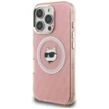 Etui Karl Lagerfeld IML Choupette Head Logo MagSafe na iPhone 16 Pro Max - różowe