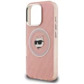 Etui Karl Lagerfeld IML Choupette Head Logo MagSafe na iPhone 16 Pro Max - różowe