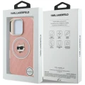 Etui Karl Lagerfeld IML Choupette Head Logo MagSafe na iPhone 16 Pro Max - różowe