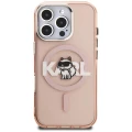 Etui Karl Lagerfeld IML Choupette Sketch Logo MagSafe na iPhone 16 Pro - różowe