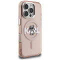 Etui Karl Lagerfeld IML Choupette Sketch Logo MagSafe na iPhone 16 Pro - różowe